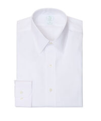 חולצה אלגנטית לגבר בצבע לבן צוארון קלאסי ללא כיס קידמי ללא גיהוץ גזרה צרה במיוחד