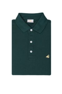 חולצת פולו לגבר שרוול קצר בצבע ירוק 100% כותנה