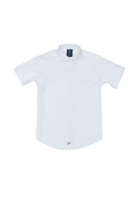 חולצת ילדים אלגנט בצבע לבן ללא גיהוץ שרוול קצר 100% כותנה
