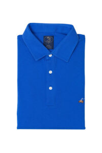 חולצת פולו לגבר שרוול קצר בצבע כחול רויאל 100% כותנה