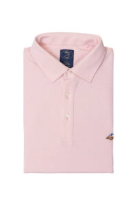 חולצת פולו לגבר שרוול קצר בצבע ורוד 100% כותנה