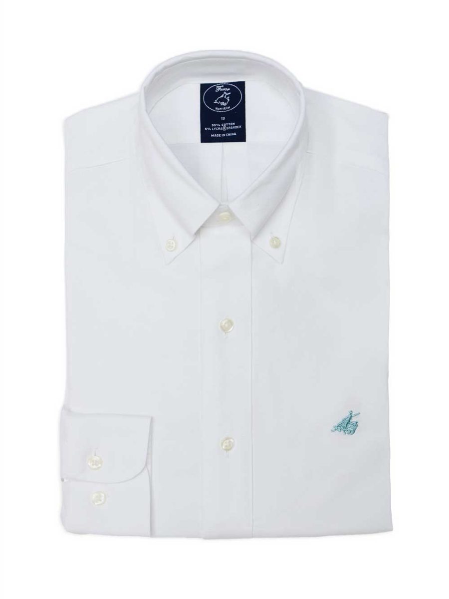 חולצה-לגבר-לבנה-עם-סמל-ירוק