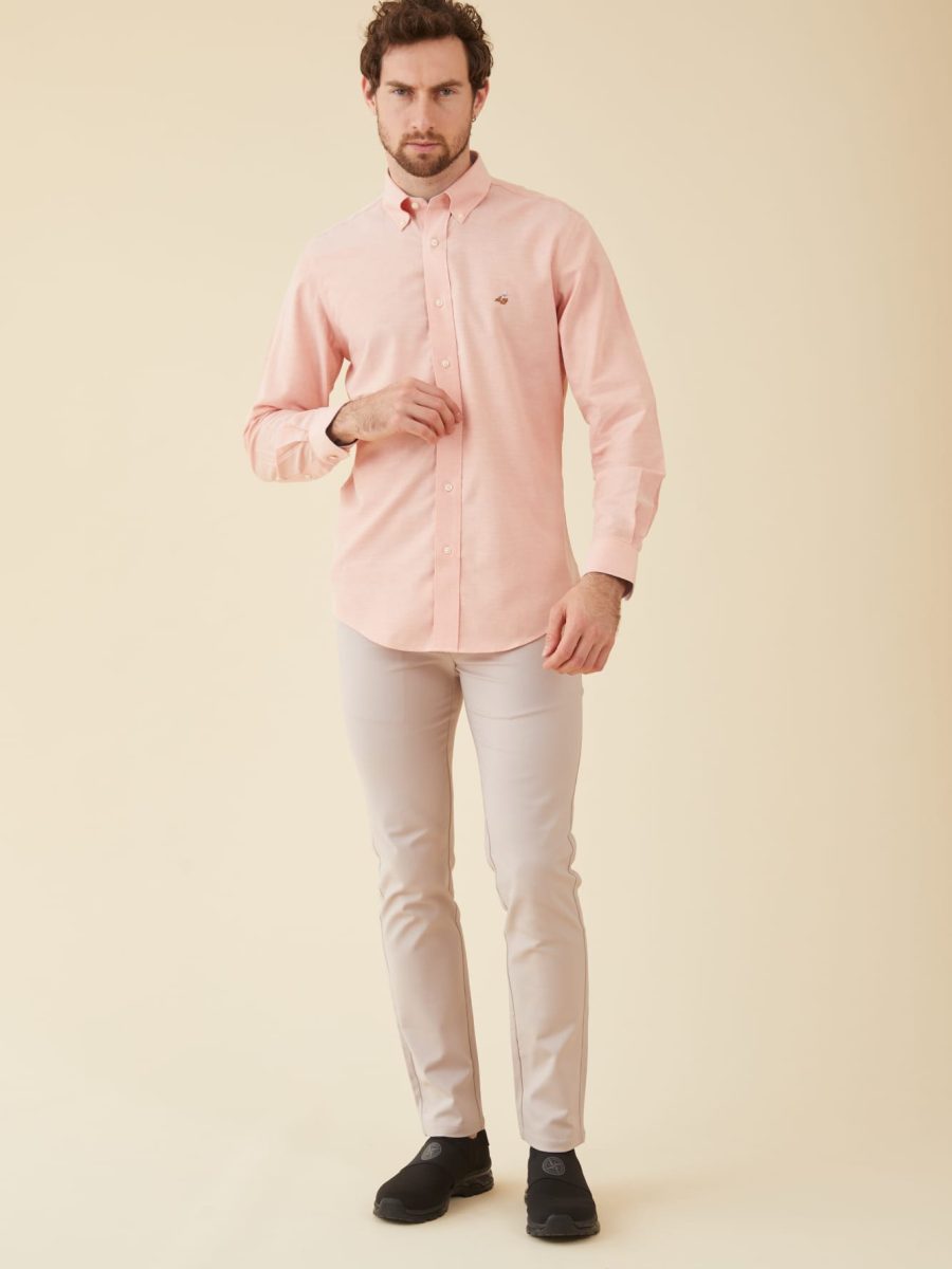 חולצת פורור בצבע אפרסק6 חולצת פורור בצבע אפרסק6