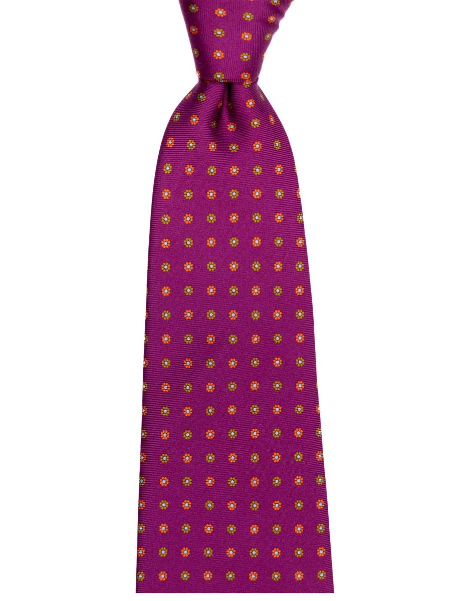 עניבה-סגולה-בדוגמת-פרחים