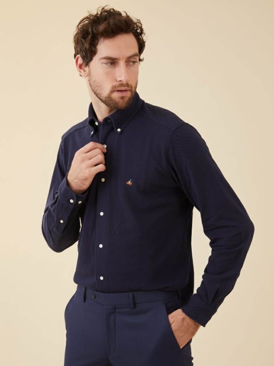 פולו ארוך כחול