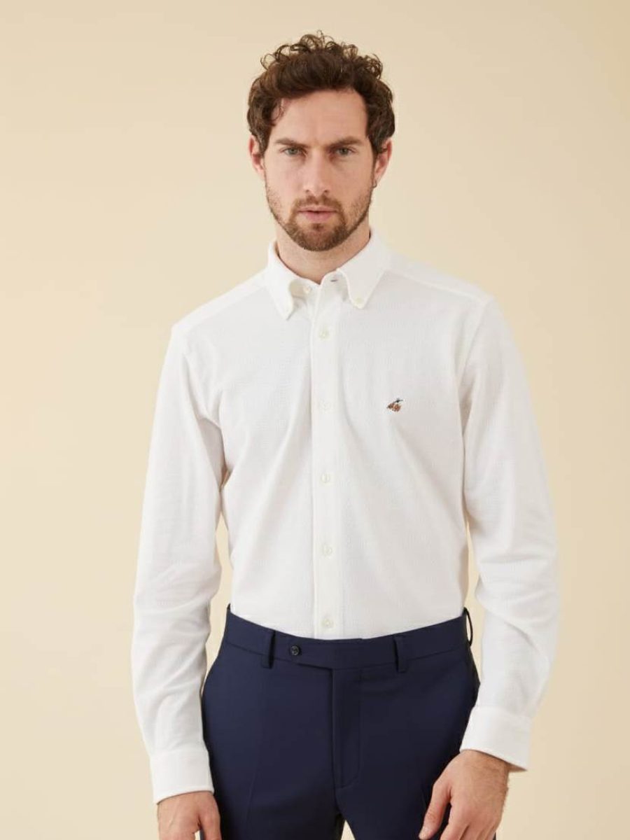 פולו ארוך לבן